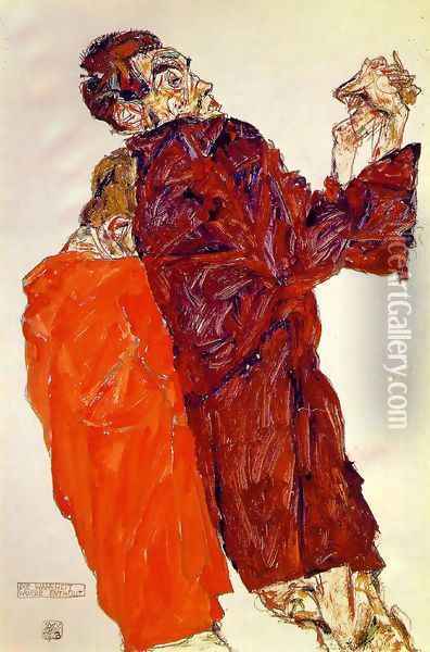 The Truth Unveiled Oil Painting - Egon Schiele