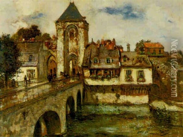 Le Pont De Moret Sur Loing Oil Painting - Jean Francois Raffaelli