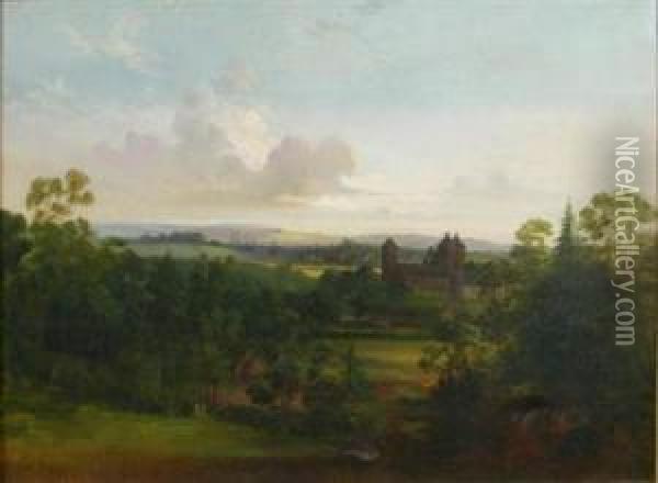 Kilmarnock From Dean Castle Oil Painting - Daniel Macnee