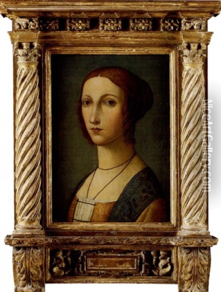 Bildnis Einer Jungen Frau Oil Painting - Sandro Botticelli