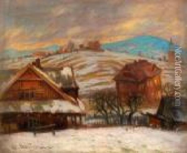 Hut In The Landscape Oil Painting - Abraham Neumann