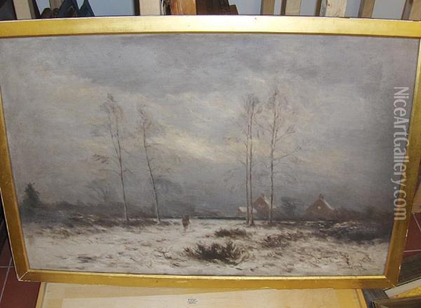 Winter Landscape Oil Painting - George Leon Little