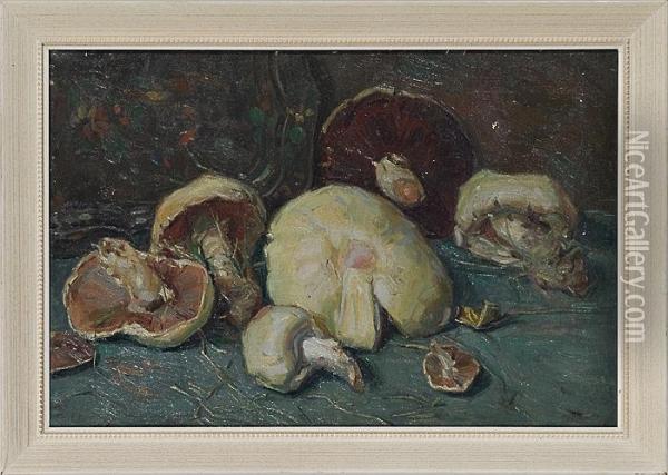 Mushrooms Oil Painting - Frank Townsend Hutchens