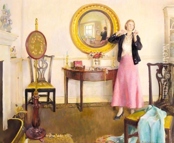 The Favourite Necklace Oil Painting - Harvey Harold