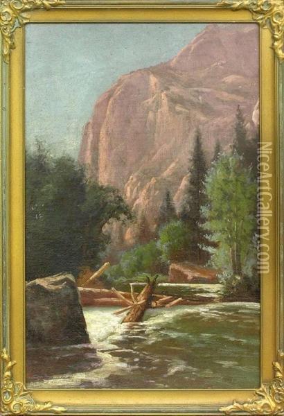 River Scene Oil Painting - Deidrich Henry Gremke
