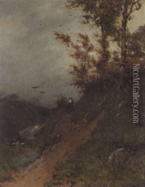 Herbstlandschaft Oil Painting - Heinrich Gogarten