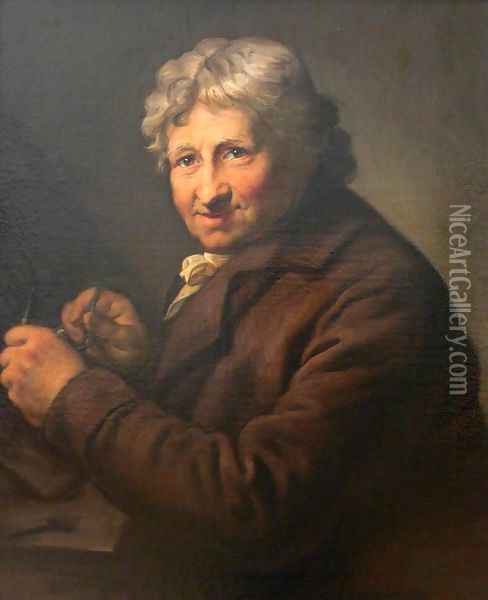 Portrait of the Painter Daniel Nikolaus Chodowiecki Oil Painting - Anton Graff