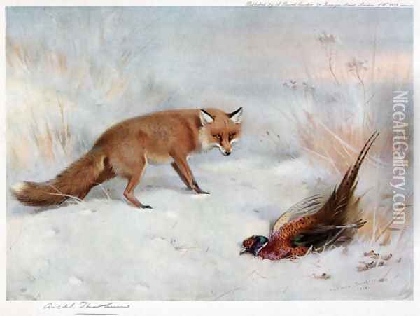 The Windfall Oil Painting - Archibald Thorburn