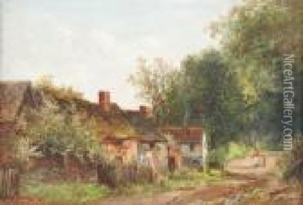 Cottages Oil Painting - Joseph Thors