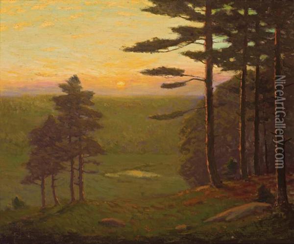 Valley At Sunset Oil Painting - Charles Warren Eaton