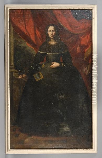 Ritratto Di Dama Oil Painting - Giovanni Bernardo Carbone