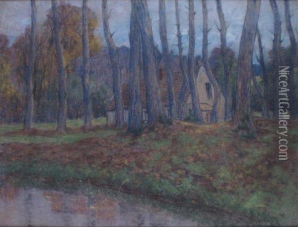 Petite Maison Dans La Clairiere Oil Painting - Pierre Ernest Prins