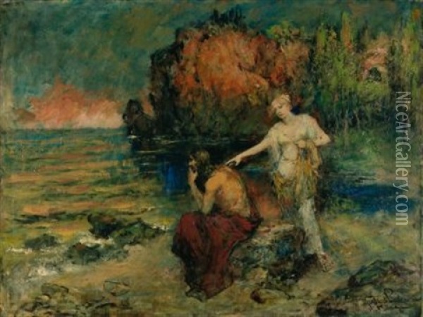 Iphigenie Auf Tauris Oil Painting - Ferdinand Leeke