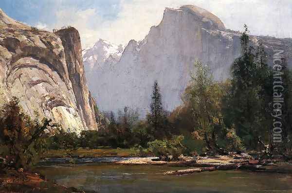 Royal Arches and Half Dome, Yosemite Oil Painting - Thomas Hill
