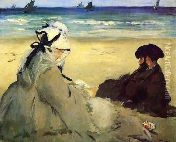 On The Beach 1873 Oil Painting - Edouard Manet