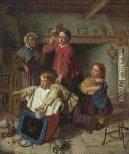 Mishap In The Kitchen Oil Painting - Matthias Robinson