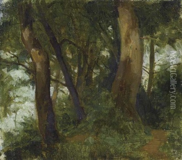 Waldinneres Oil Painting - Albert Anker