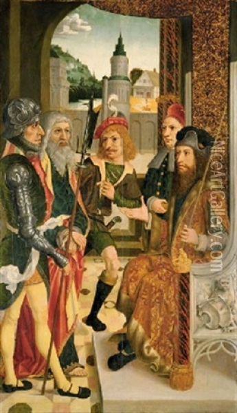 Christ Before Pilate Oil Painting - Dirk Baegert