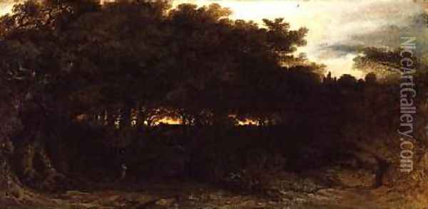Twilight in the Woodlands 1850 Oil Painting - John Martin