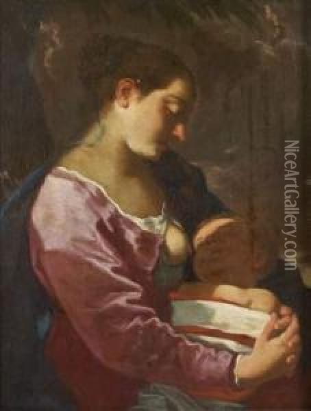 Vierge A L'enfant Oil Painting - Flaminio Torri