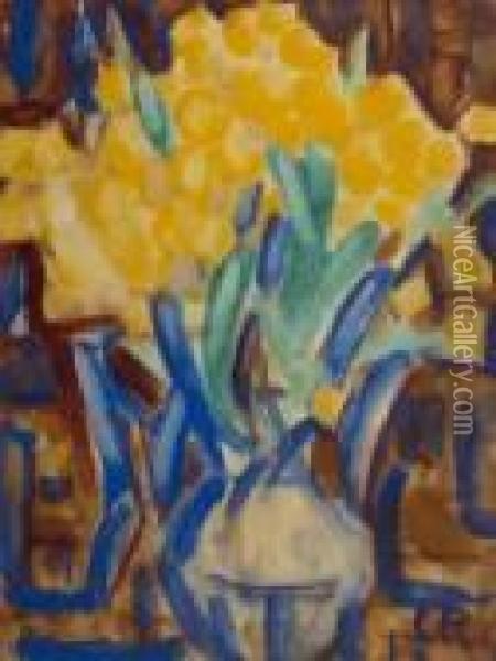 Yellow Daffodils Oil Painting - Christian Rohlfs