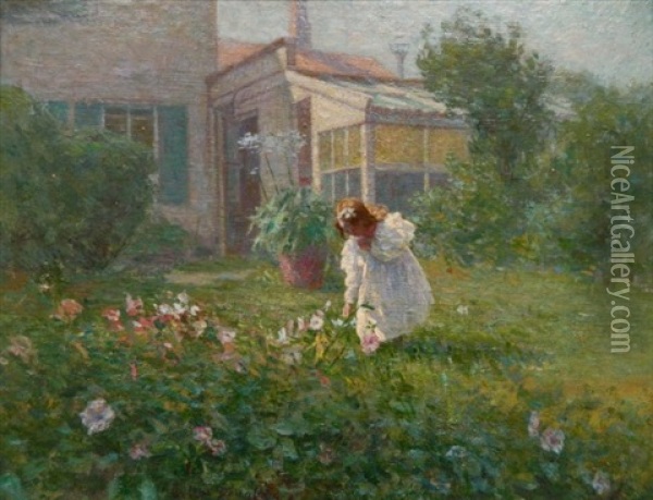 The Garden Oil Painting - Walter Douglas