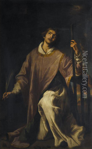Saint Lawrence Oil Painting - Jeronimo Jacinto De Espinosa