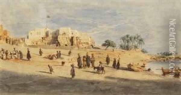 Luxor. Oil Painting - Carl Friedrich H. Werner