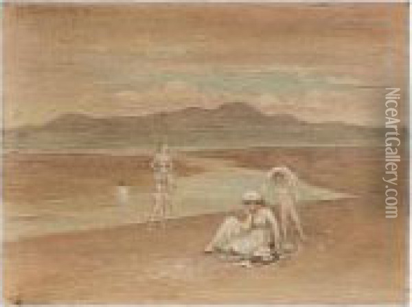 Bathers At Dusk Oil Painting - George William, A.E. Russell