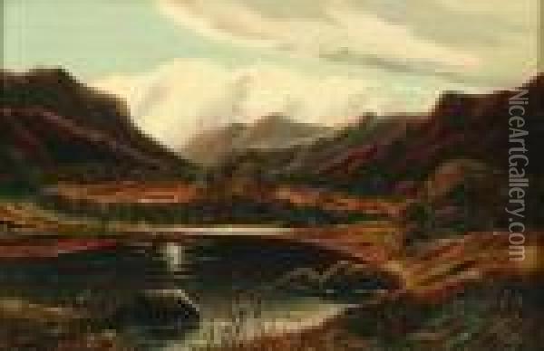 A Highland Pool Oil Painting - William Leslie Rackham