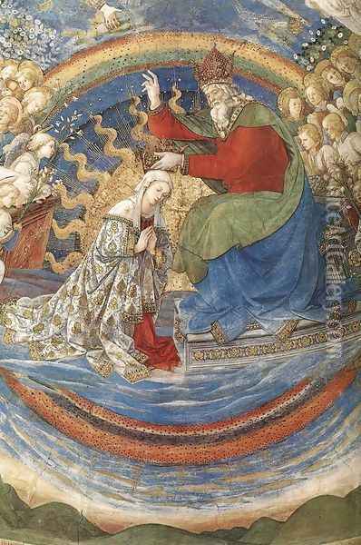 Coronation of the Virgin (detail) 1466-69 Oil Painting - Fra Filippo Lippi