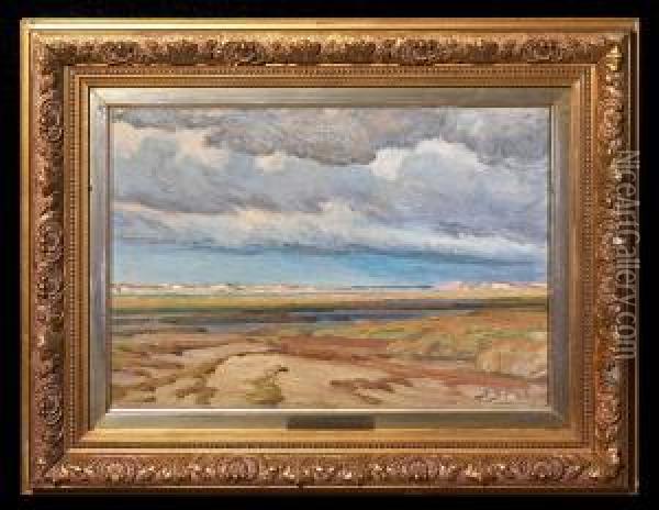 Landscape At Skagen. Signed A. Stokes Oil Painting - Adrian Scott Stokes