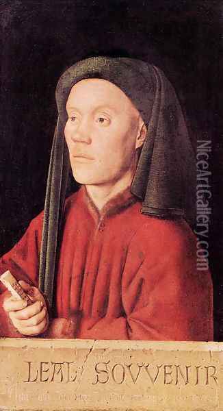 Portrait of a Young Man (Tymotheos) 1432 Oil Painting - Jan Van Eyck