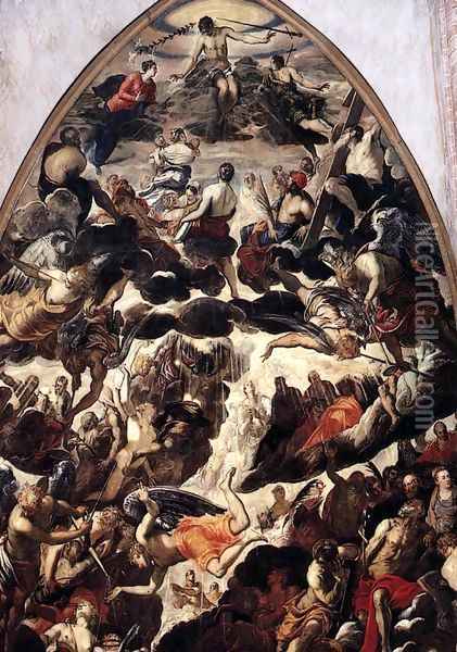 The Last Judgment (detail) Oil Painting - Jacopo Tintoretto (Robusti)