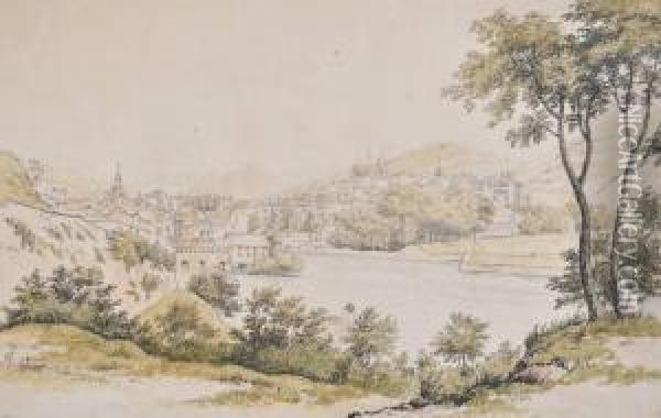 View Of Geneva Oil Painting - William Cowen