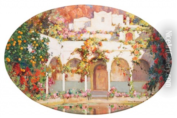 Palais Mauresque A Alger Oil Painting - Eugene F. A. Deshayes