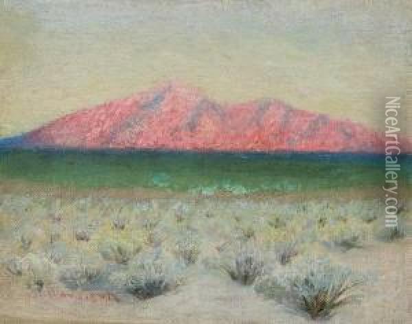 Western Mountain Landscape Oil Painting - Lowell Birge Harrison