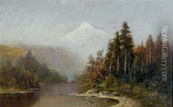 Mt. Hood Oil Painting - Frederick Ferdinand Schafer