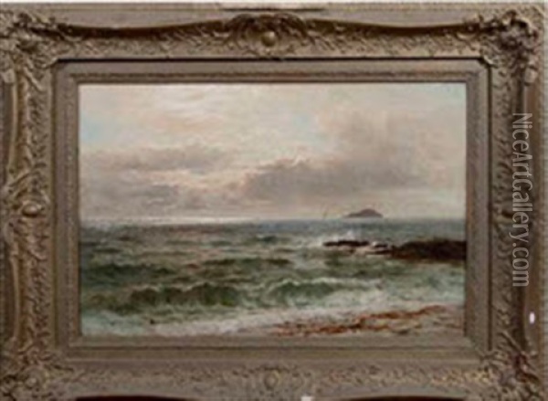 Seascape At Sundown Oil Painting - John Nesbitt