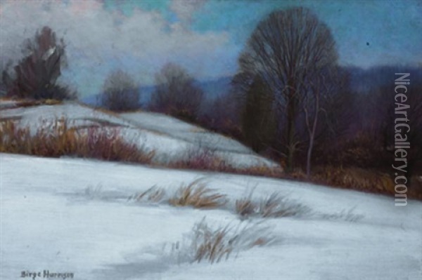 Winter Fields Oil Painting - Lovell Birge Harrison