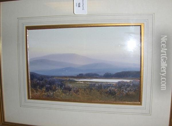 Lake In The Hills Oil Painting - Frederick John Widgery