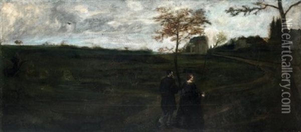 Couple Dans La Campagne Oil Painting -  Carolus-Duran