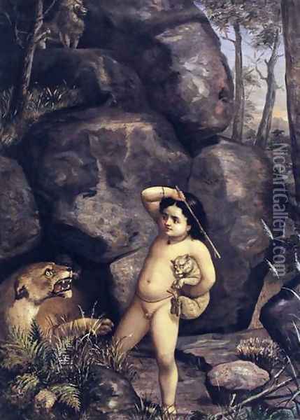 Bharata Oil Painting - Raja Ravi Varma