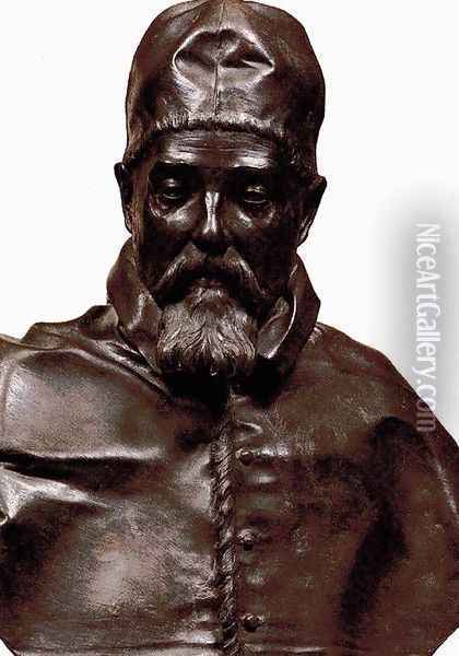 Bust of Pope Urban VIII Oil Painting - Gian Lorenzo Bernini