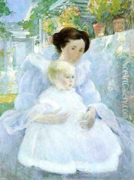 Mother And Child2 Oil Painting - John Henry Twachtman