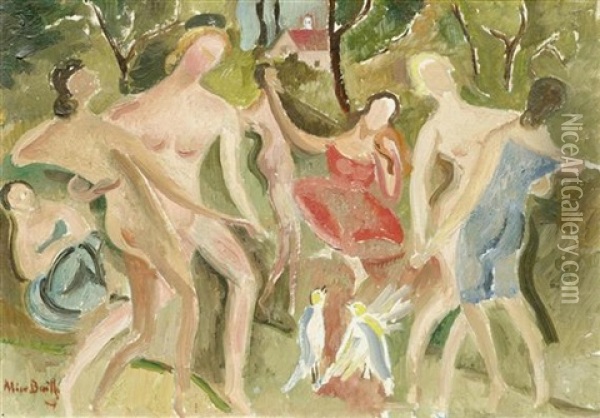 Danseuses (le Caprice Des Belles) Oil Painting - Alice Bailly