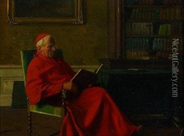 Der Lesende Kardinal Oil Painting - Max Barascudts