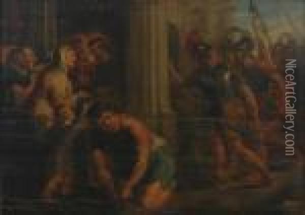 Untitled Scene With Figures Oil Painting - Peter Paul Rubens