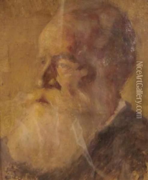 Portrait De Vieillard Oil Painting - Maximilien Luce