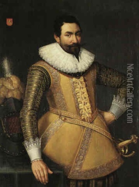A Portrait Of The Heer Van Renesse Oil Painting - Jan Anthonisz Van Ravesteyn